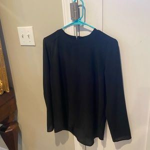 Long-Sleeved Black Blouse